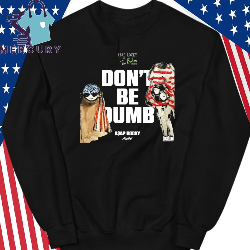 ASAP Rocky x Tim Burton Don’t Be Dumb Stars And Stripes Horror Shirt