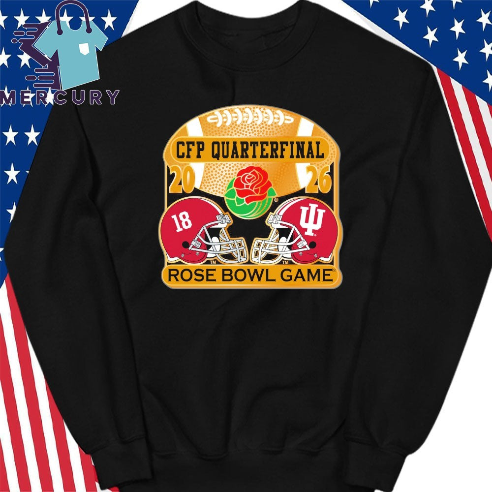 Alabama vs Indiana 2026 CFB Quarterfinal Rose Bowl Game Helmet Matchup Shirt