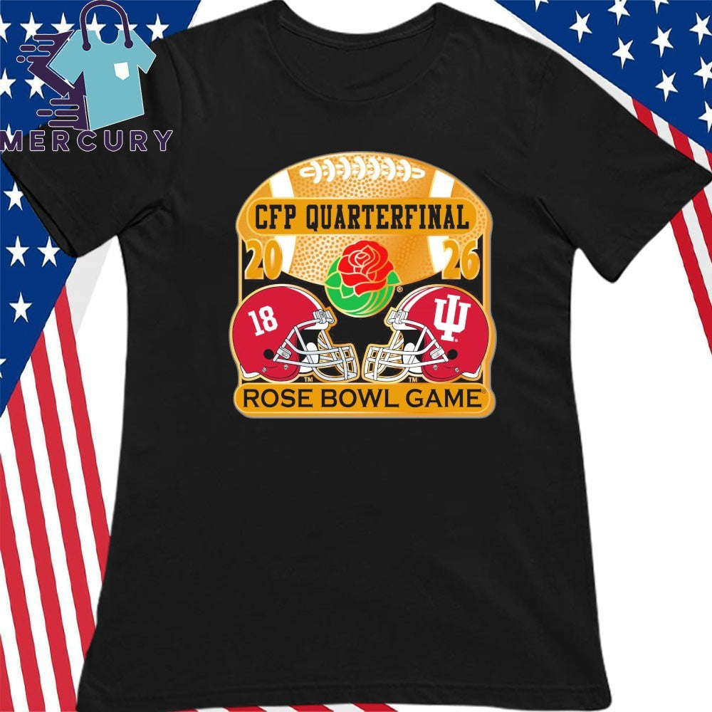 Alabama vs Indiana 2026 CFB Quarterfinal Rose Bowl Game Helmet Matchup Shirt