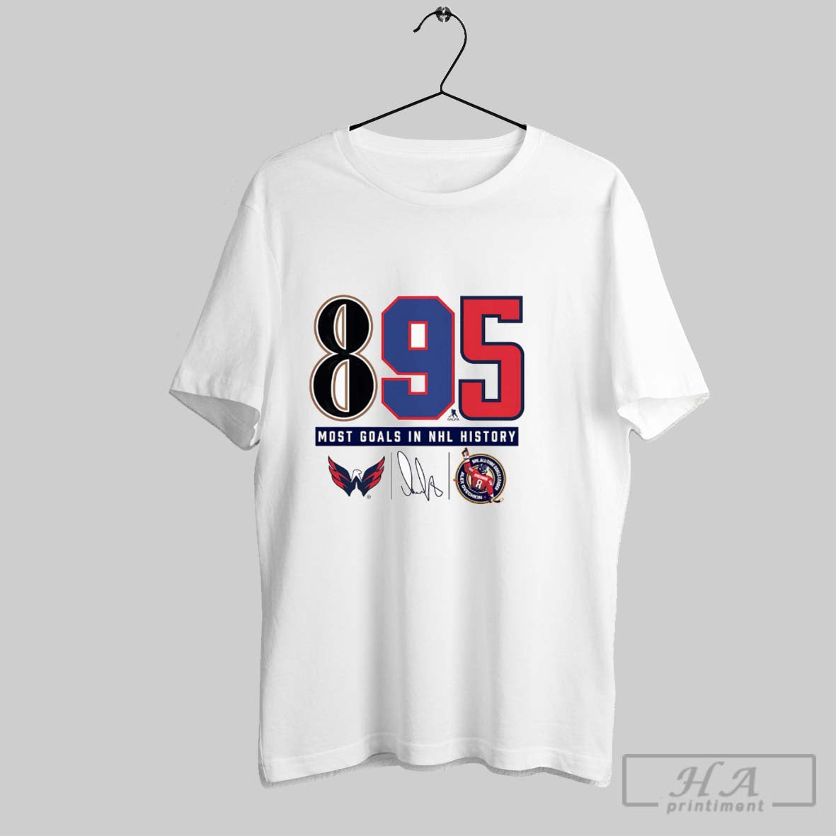 Official Alexander Ovechkin Washington Capitals Nhl All Time Leading Goalscorer The History Of 895 Tee