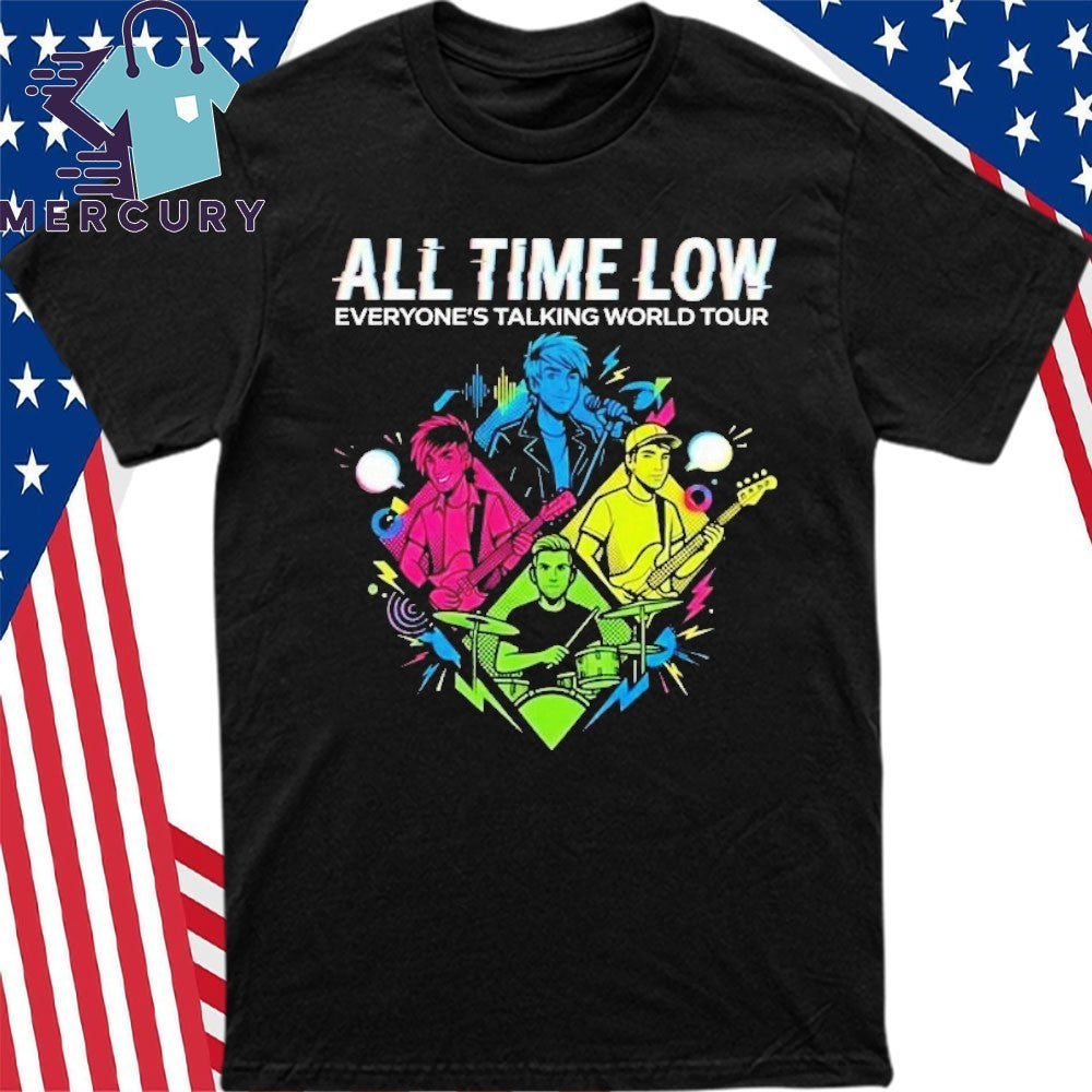 All Time Low Everyone’s Talking World Tour 2026 Event Tee At OVO Hydro On January 20 2026 Glasgow United Kingdom Shirt