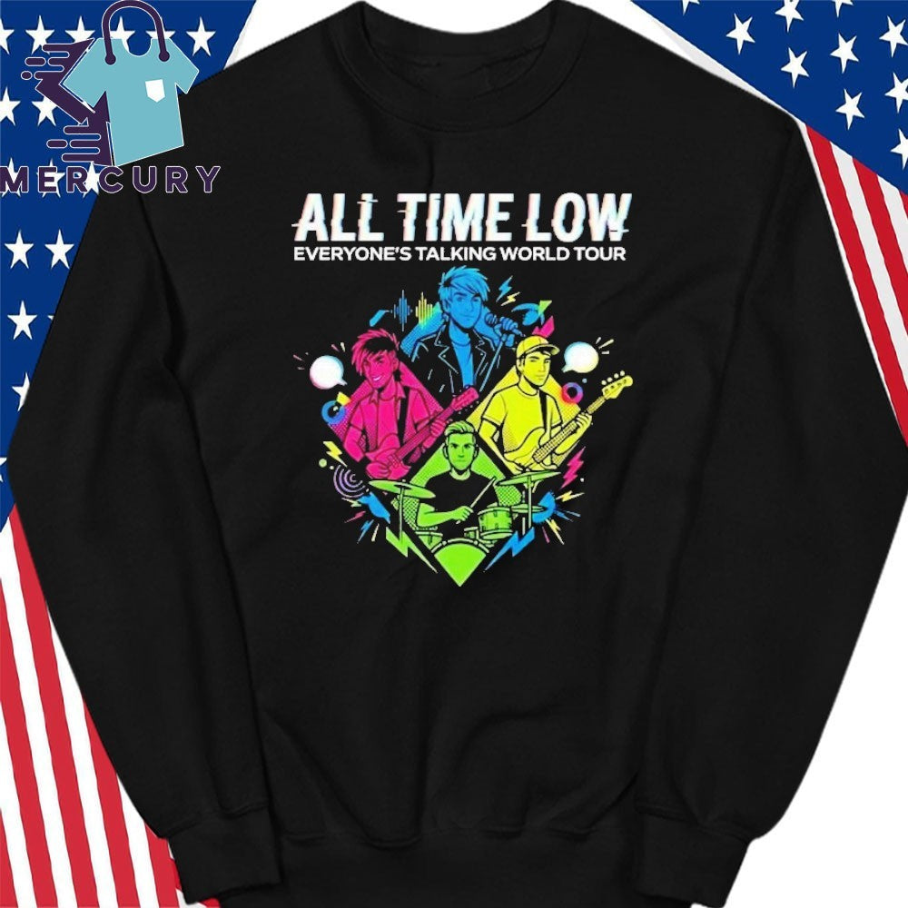 All Time Low Everyone’s Talking World Tour 2026 Event Tee At OVO Hydro On January 20 2026 Glasgow United Kingdom Shirt