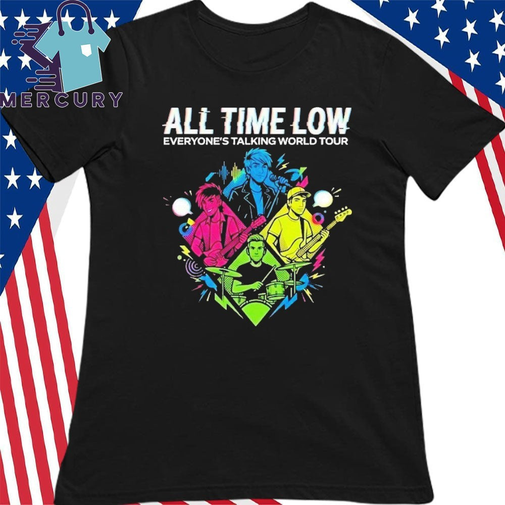 All Time Low Everyone’s Talking World Tour 2026 Event Tee At OVO Hydro On January 20 2026 Glasgow United Kingdom Shirt