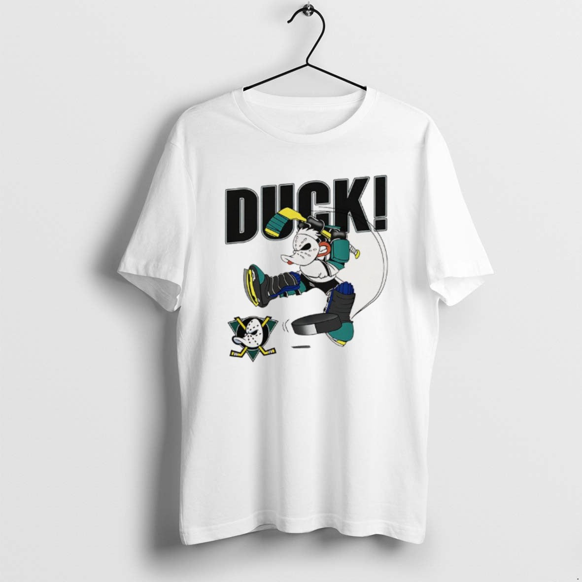 Official Anaheim Mighty Ducks Mascot Playing Hockey 90s T-Shirts, Hoodie, Sweatshirt | AU01DripNestTees.com