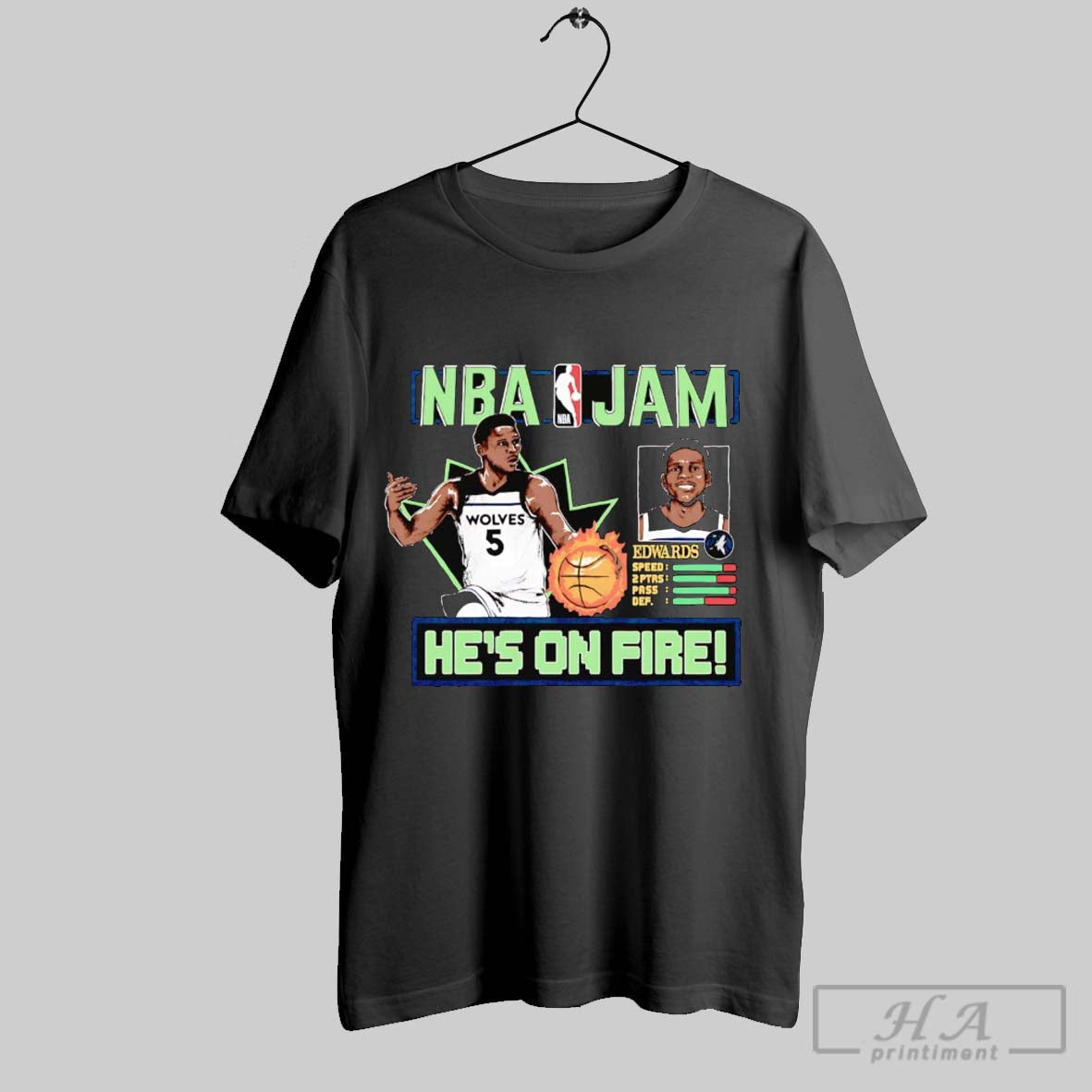 Official Anthony Edwards Nba Jam Hes On Fire Minnesota Timberwolves