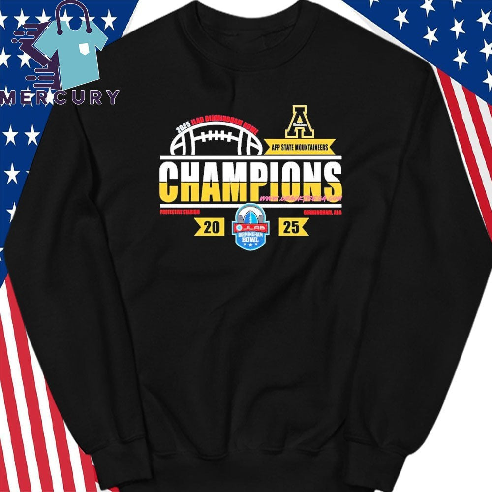 App State Mountaineers Football 2025 JLab Birmingham Bowl Locker Room Shirt