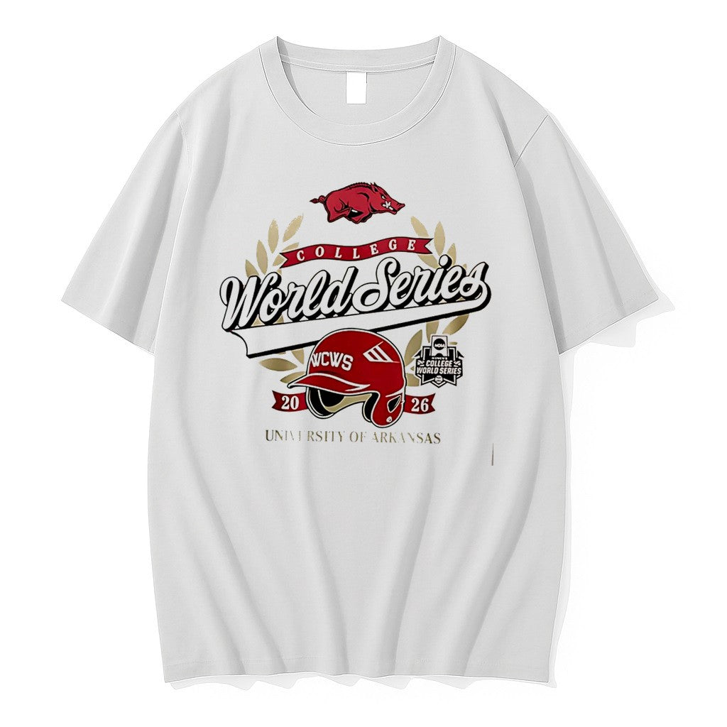 Official Arkansas Razorbacks Softball 2026 Womens College World Series Helmet Tee T Shirts