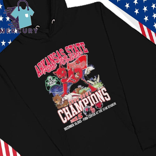 Arkansas State Red Wolves 2025 Xbox Bowl Champions Mascot Shirt