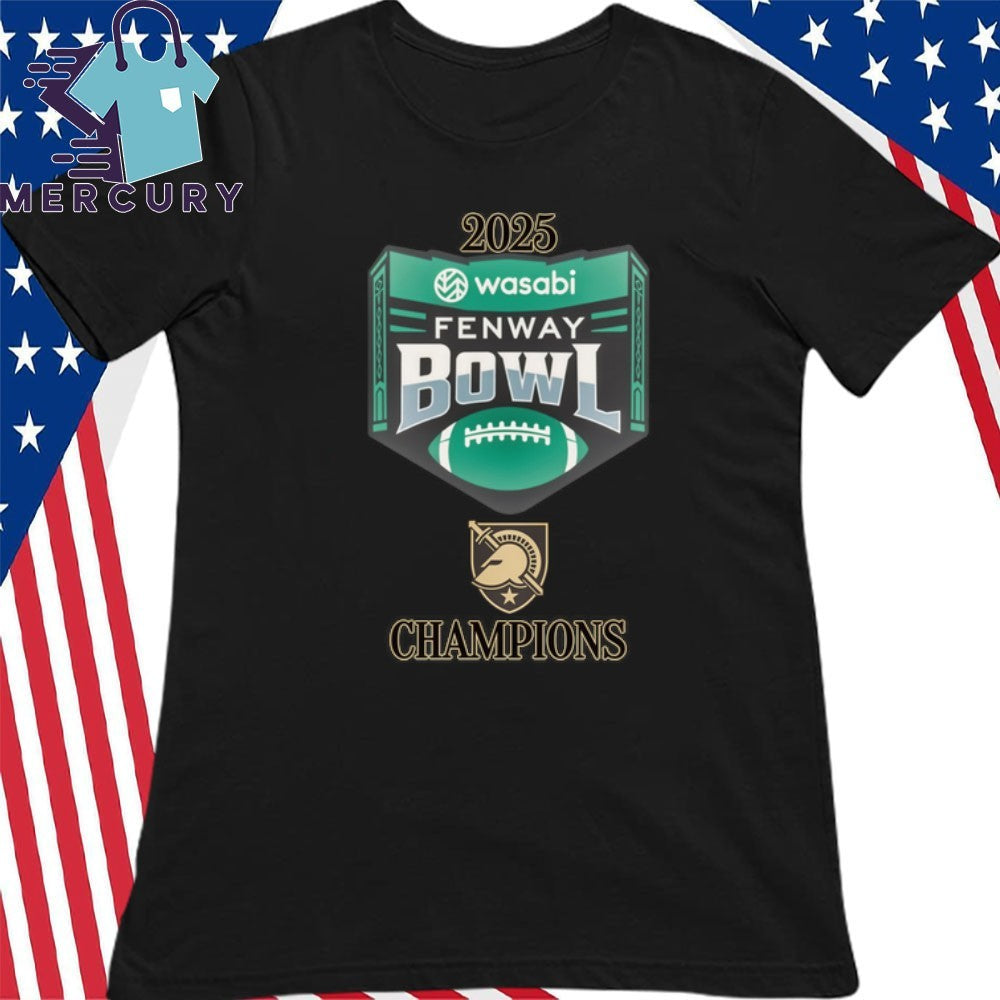 Army Black Knights 2025 Wasabi Fenway Bowl Champions Logo Shirt