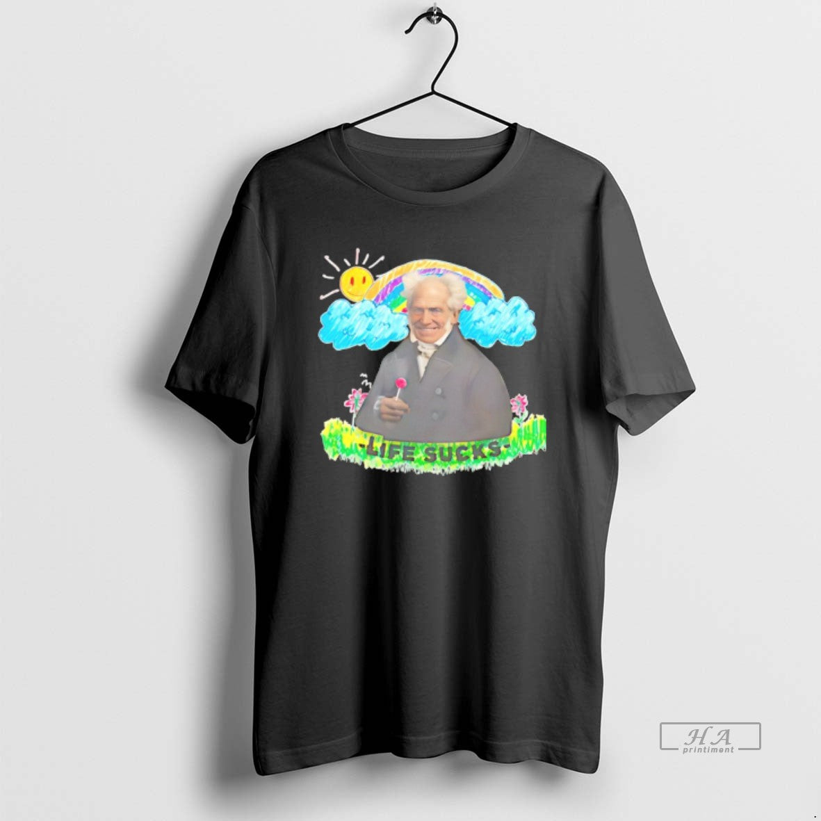 Official Arthur Schopenhauer Life Sucks Art T-Shirts, Hoodie, Sweatshirt | AU01DripNestTees.com