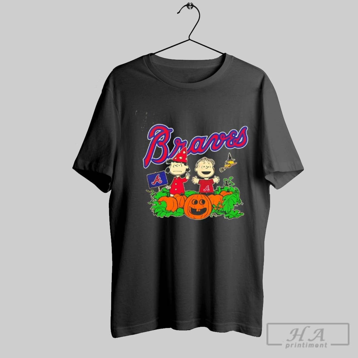 Official Atlanta Braves Peanuts Halloween Great Pumpkin