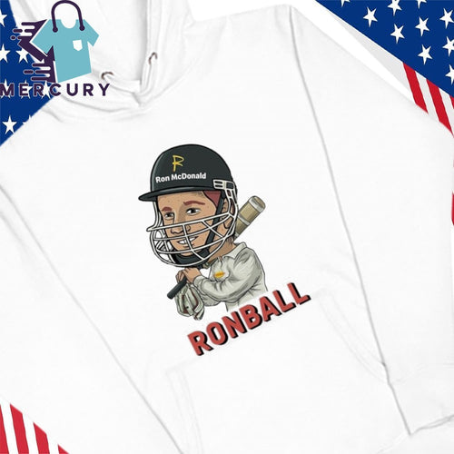 Ausmencricket wearing Ronball Andrew McDonald Shirt