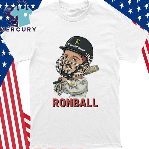 Ausmencricket wearing Ronball Andrew McDonald Shirt