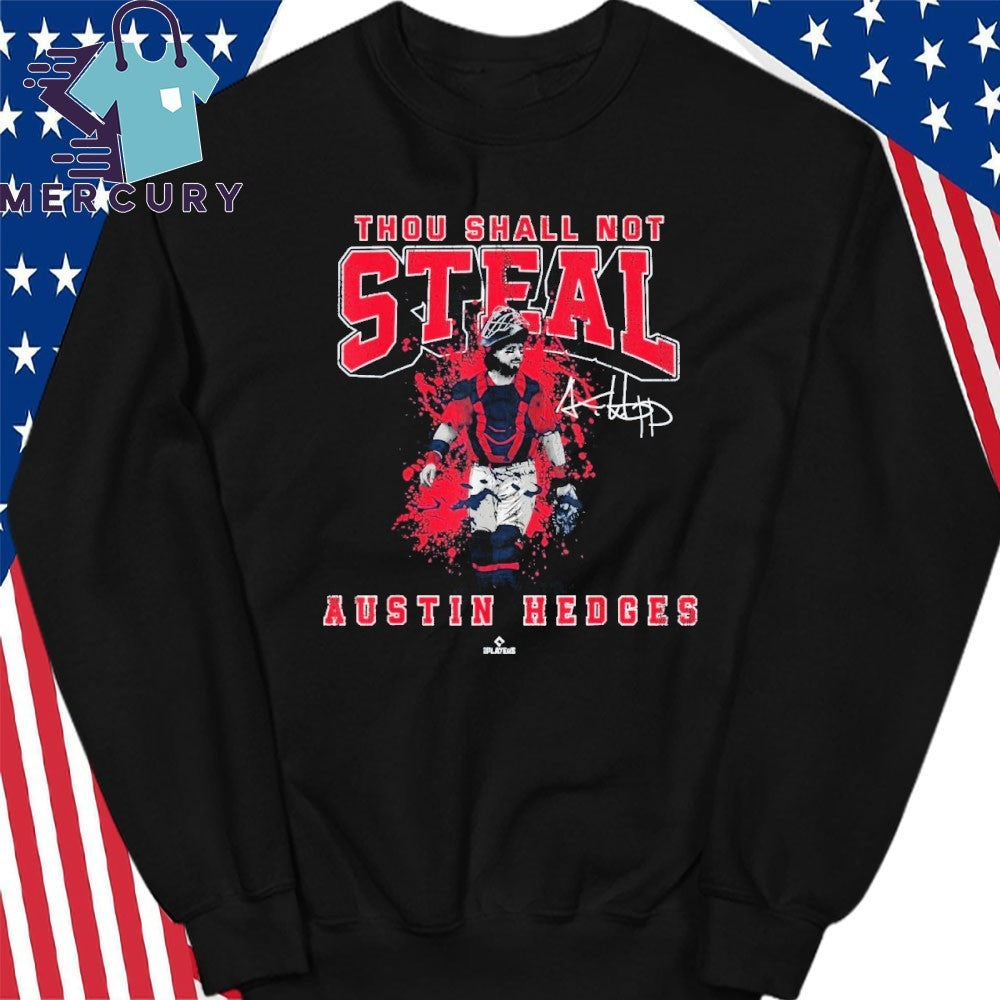 Austin Hedges Cleveland Guardians Thou Shall Not Steal Shirt