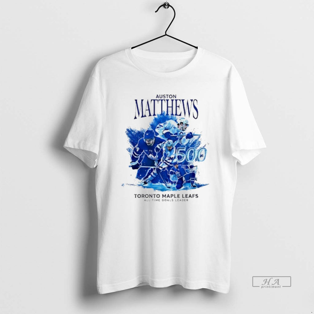 Official Auston Matthews Maple Leafs All Time Goals Leader Graphic T-Shirts, Hoodie, Sweatshirt | AU01DripNestTees.com