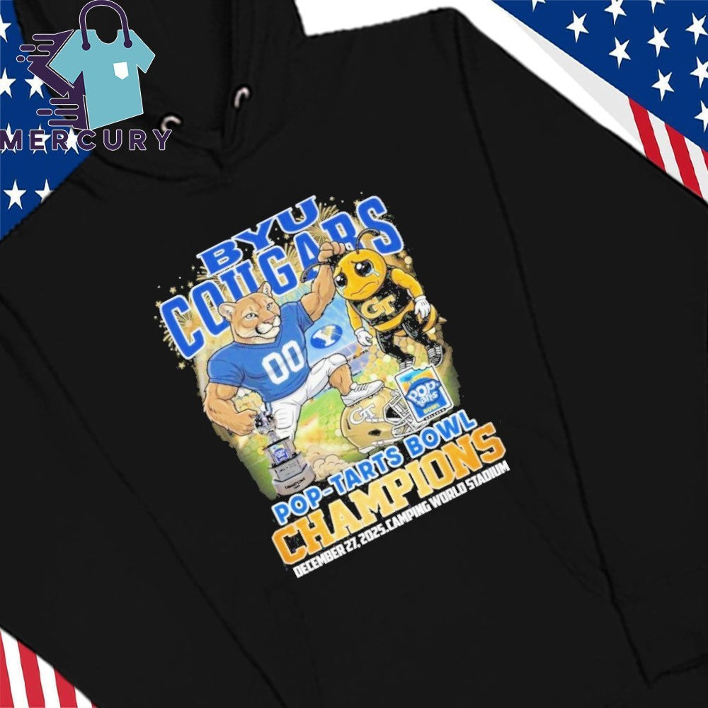 BYU Cougars 2025 Pop-Tarts Bowl Champions Mascot Shirt