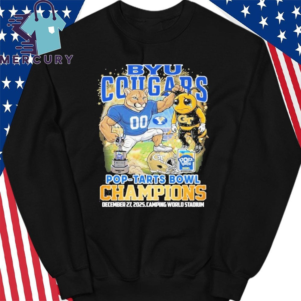 BYU Cougars 2025 Pop-Tarts Bowl Champions Mascot Shirt