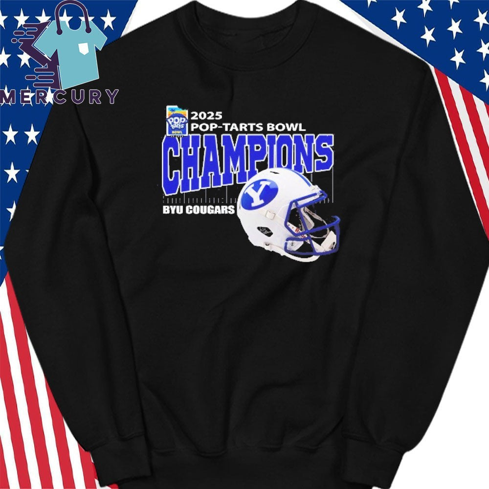 BYU Cougars Football 2025 Pop-Tarts Bowl Champions Helmet Shirt