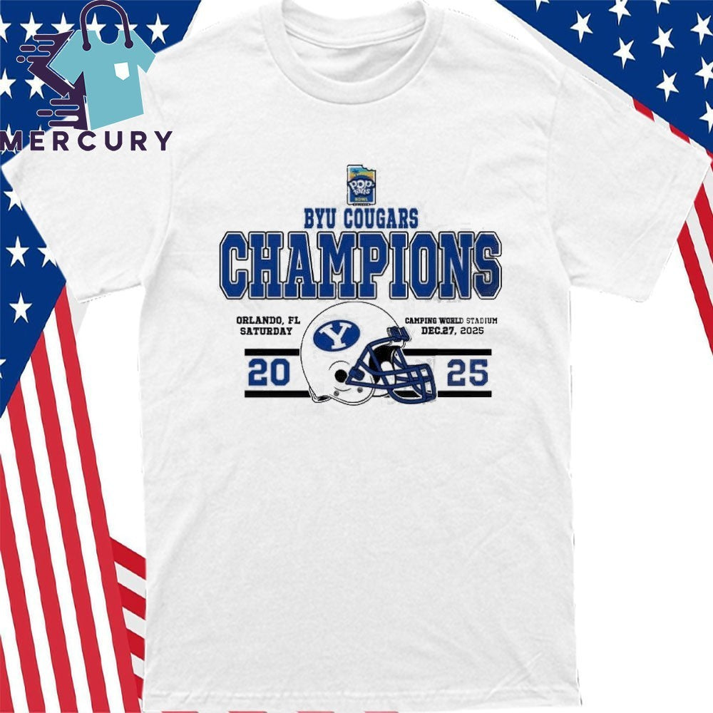 BYU Cougars Football Champions 2025 Pop-Tarts Bowl Camping World Stadium December 27, 2025 Shirt