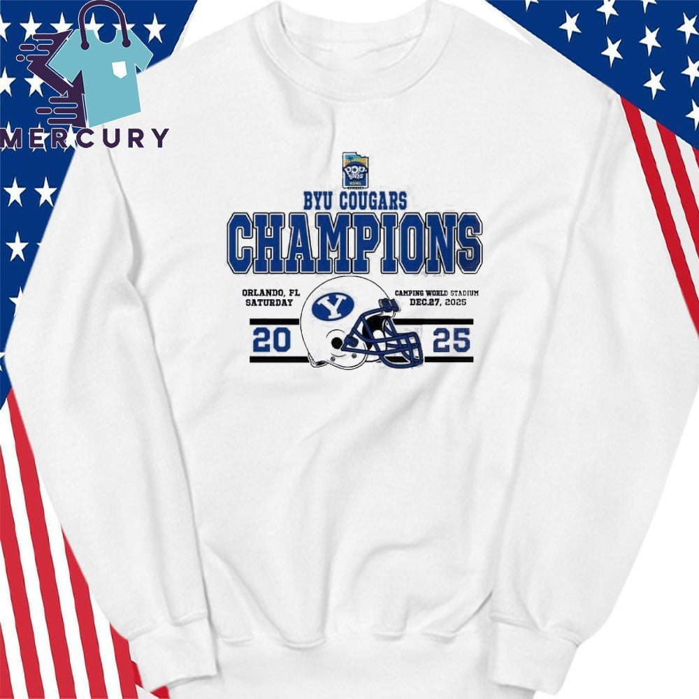 BYU Cougars Football Champions 2025 Pop-Tarts Bowl Camping World Stadium December 27, 2025 Shirt