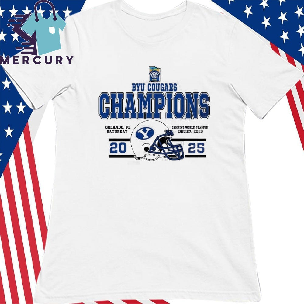 BYU Cougars Football Champions 2025 Pop-Tarts Bowl Camping World Stadium December 27, 2025 Shirt
