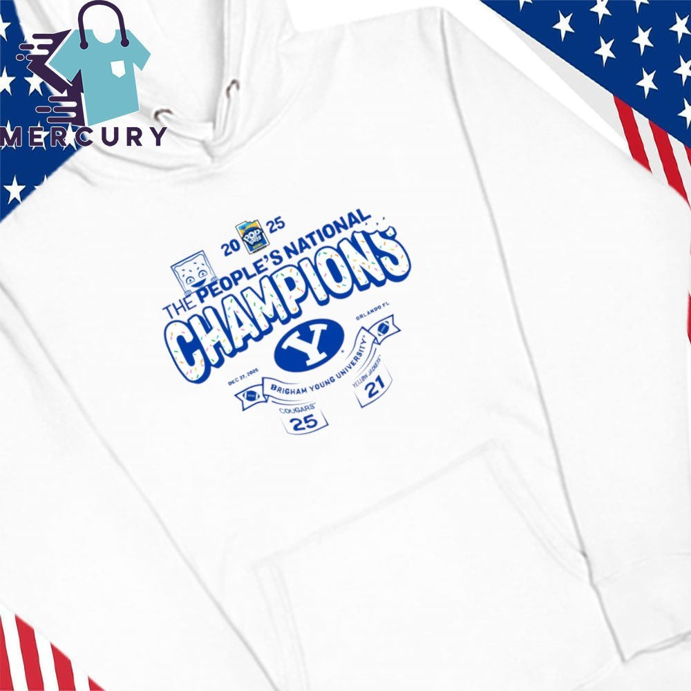 BYU Cougars Victory 25-21 Georgia Tech Yellow Jackets 2025 Pop-Tarts Bowl The People’s National Champions Shirt