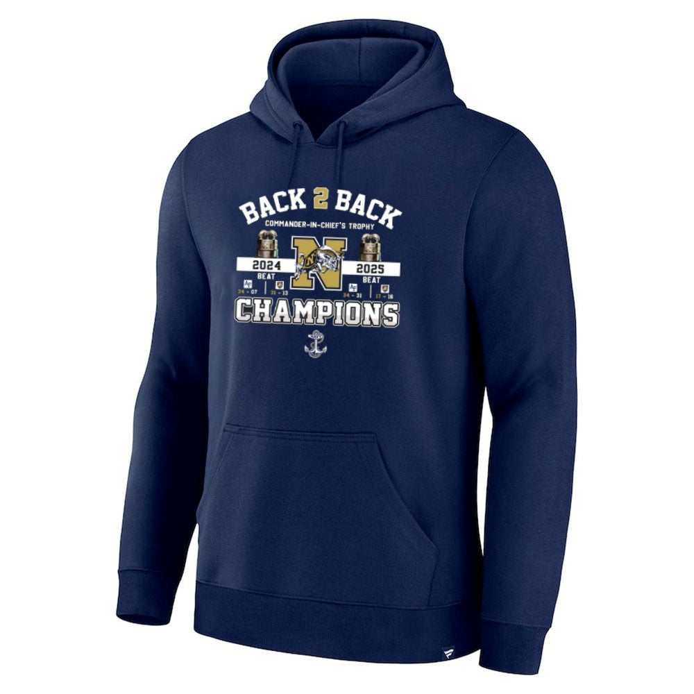 Back 2 Back Commander-in-Chief’s Trophy 2024-2025 Champions Navy Midshipmen Shirt
