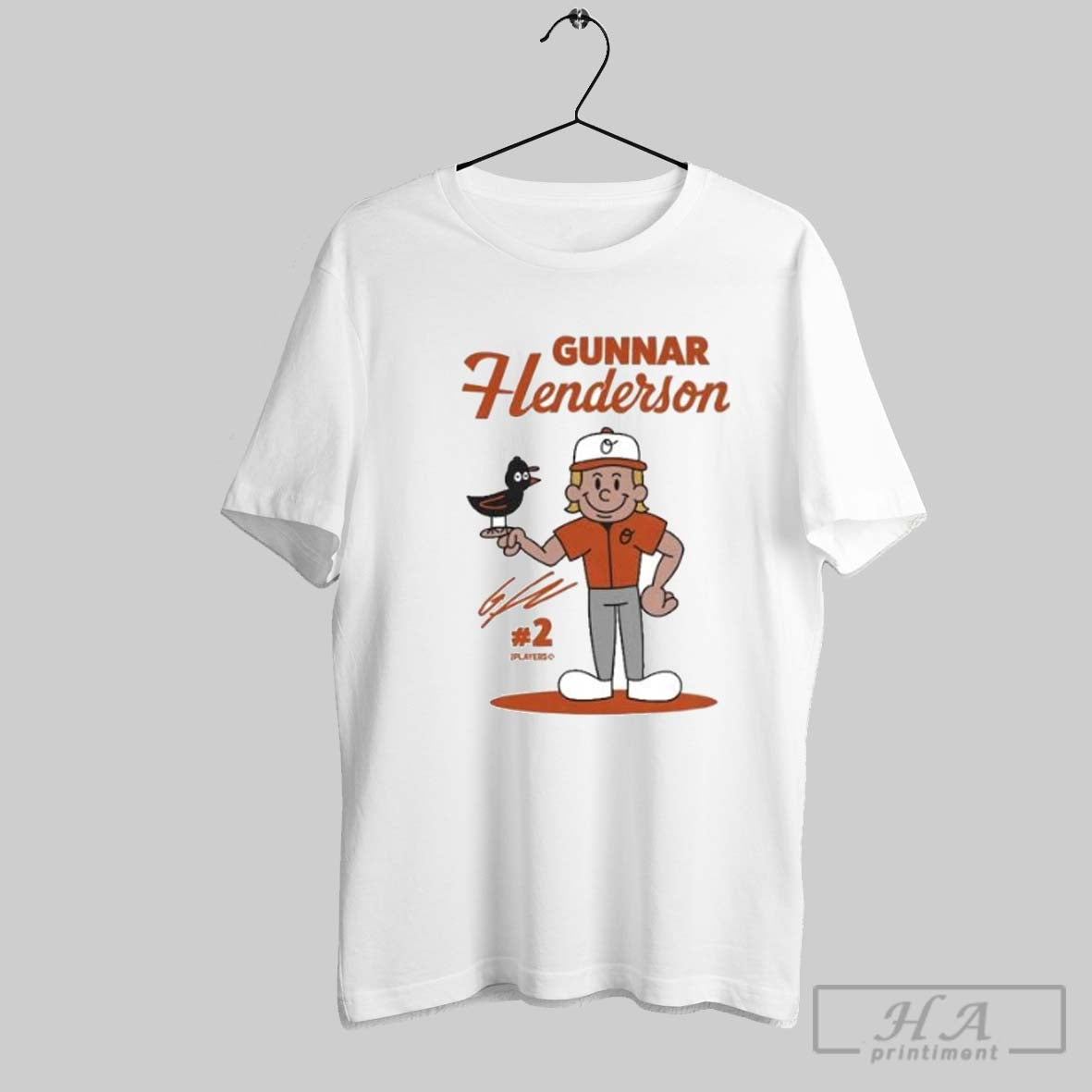Official Baltimore Orioles Gunnar Henderson Summer Cartoon