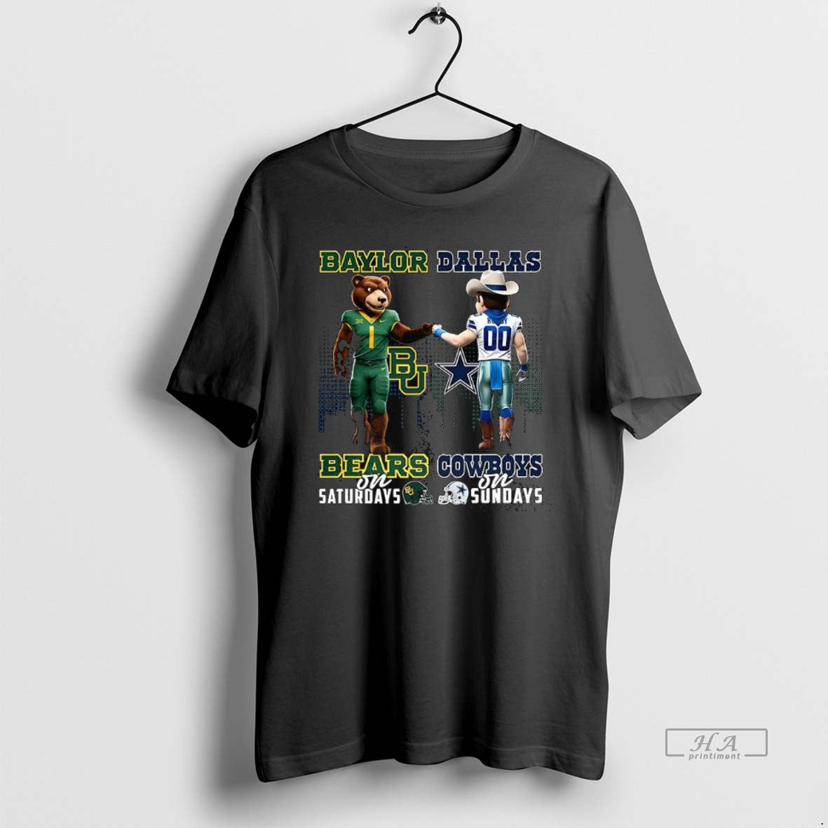 Official Baylor Bears On Saturdays Vs Dallas Cowboys On Sundays Mascot T-Shirts, Hoodie, Sweatshirt | AU01DripNestTees.com