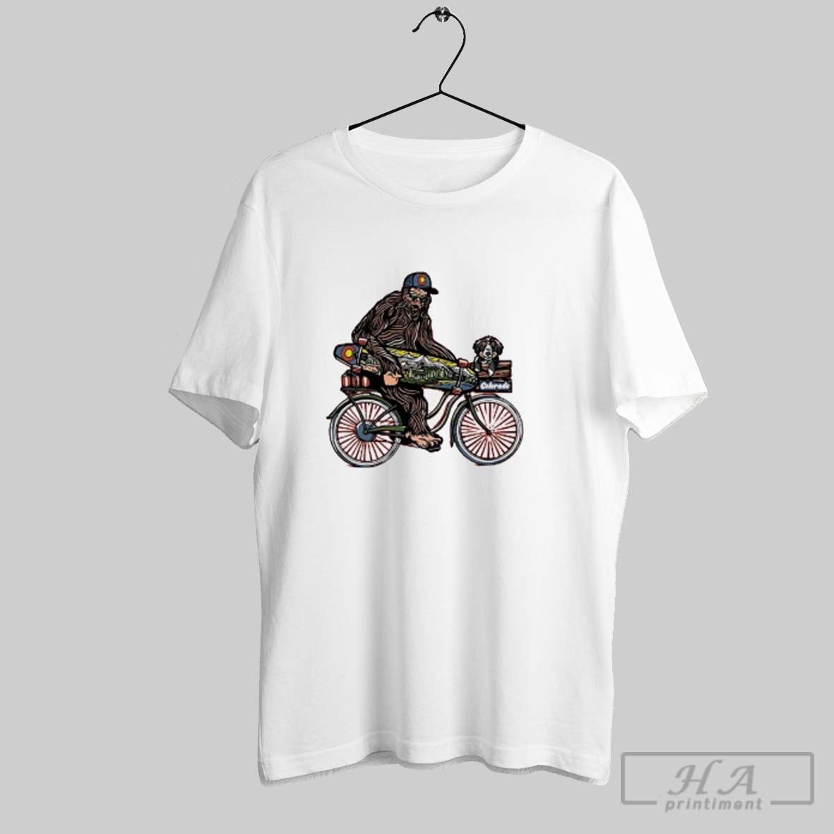 Official Big Foot Riding Bike Colorado Cruisin Long Board Ladies Tee
