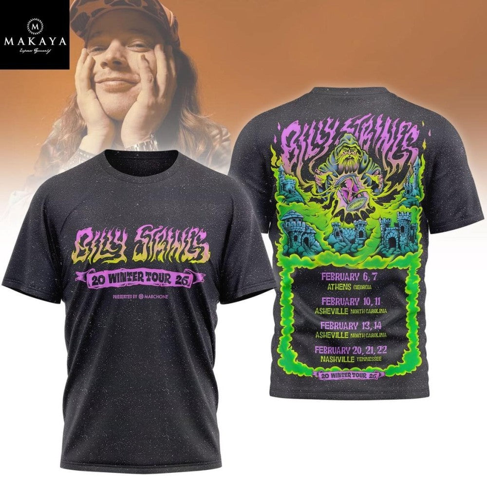 Billy Strings Winter Tour 2015-2026 Schedule USA Shirt