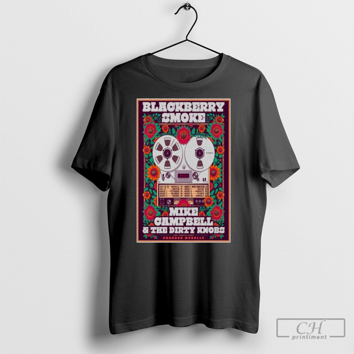 Official Blackberry Smoke Summer 2025 Poster Shirt