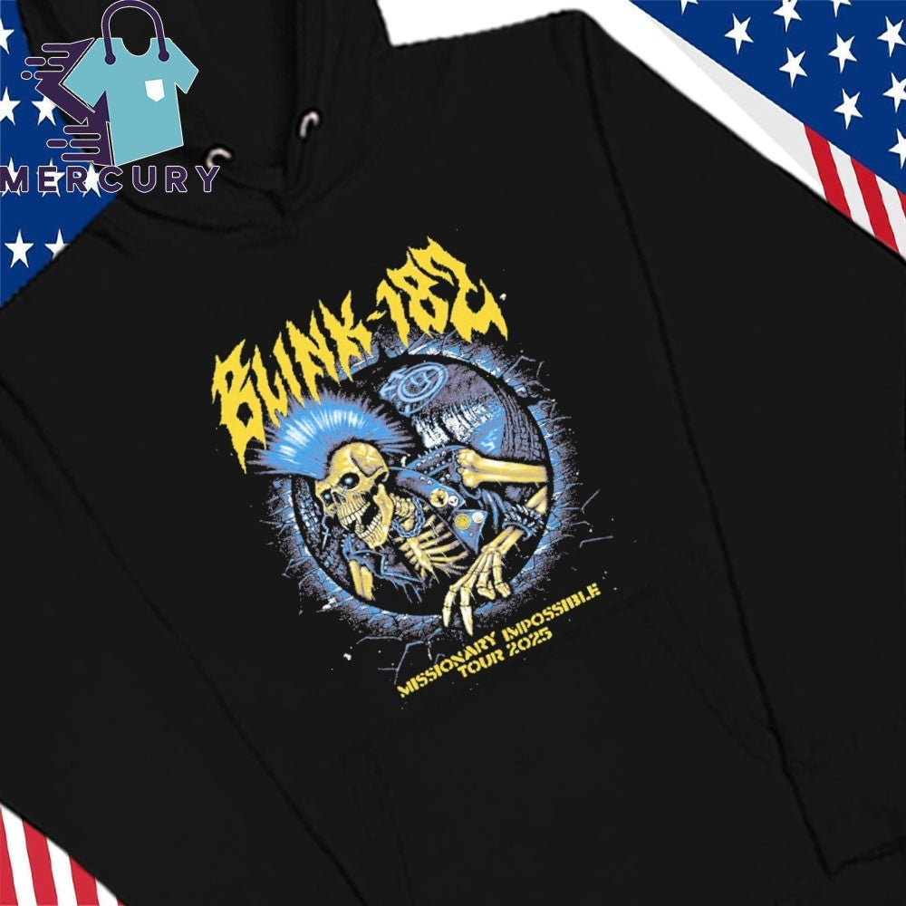 Blink-182 Mohawk Skeleton 2025 Tour Shirt