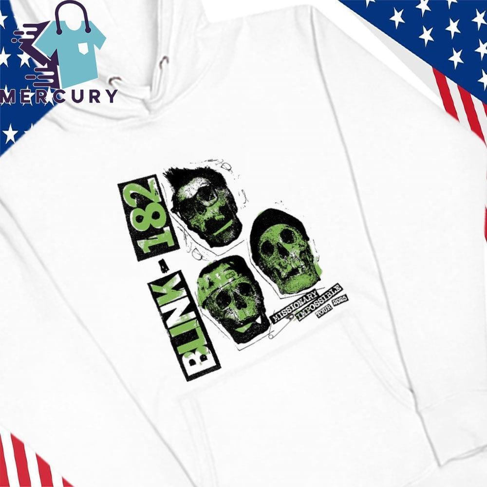 Blink-182 White Skull 2025 Tour Shirt