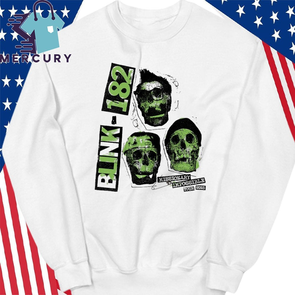 Blink-182 White Skull 2025 Tour Shirt