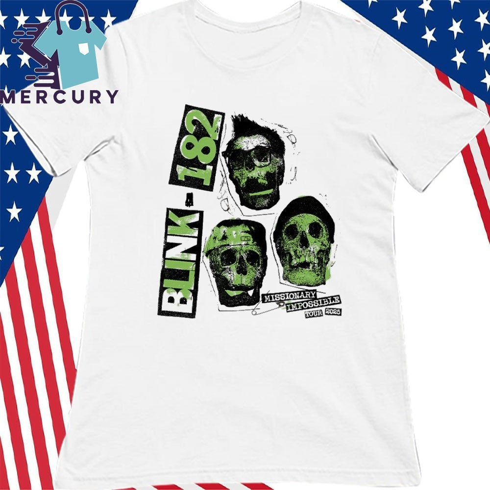 Blink-182 White Skull 2025 Tour Shirt