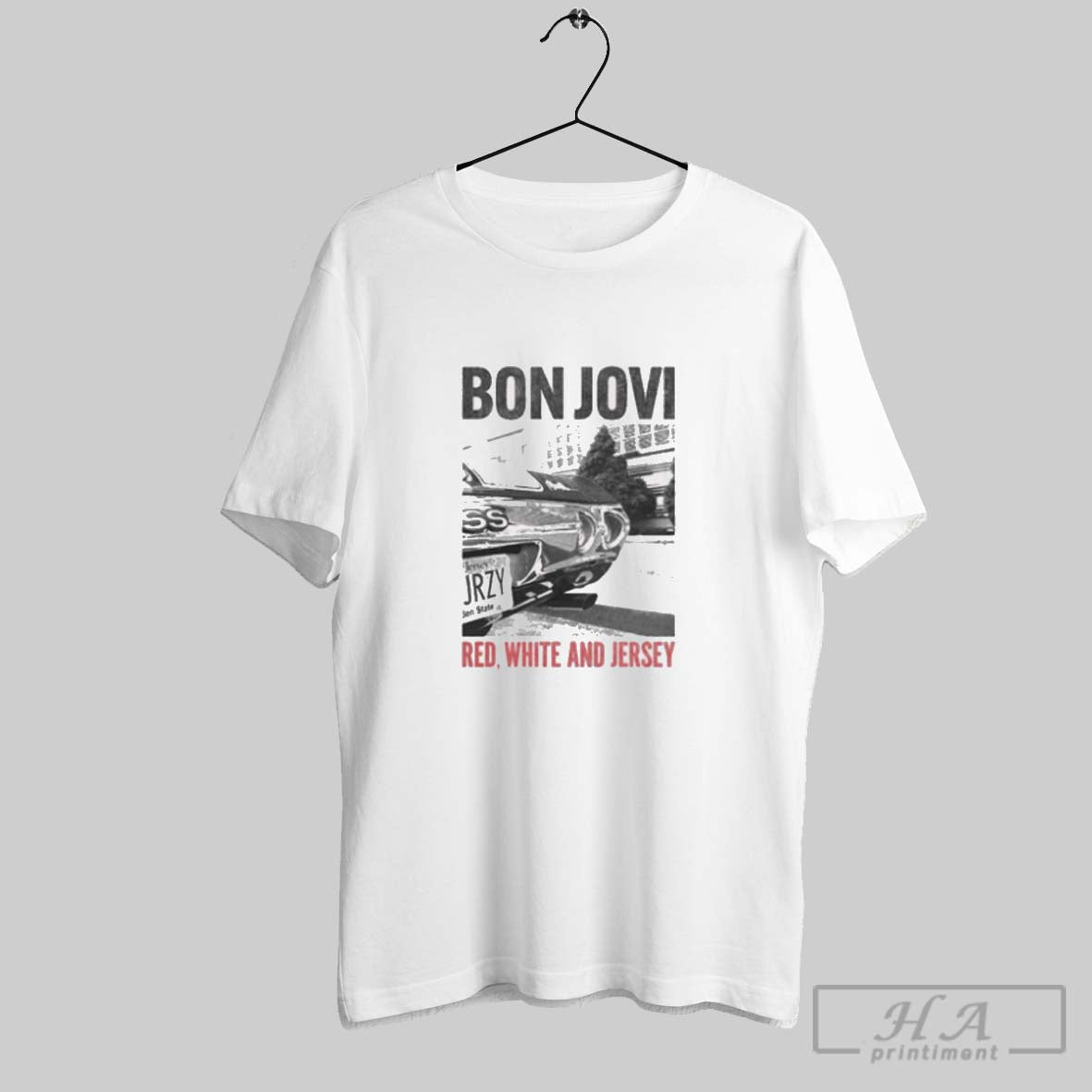 Official Bon Jovi Red White And Jersey Painting