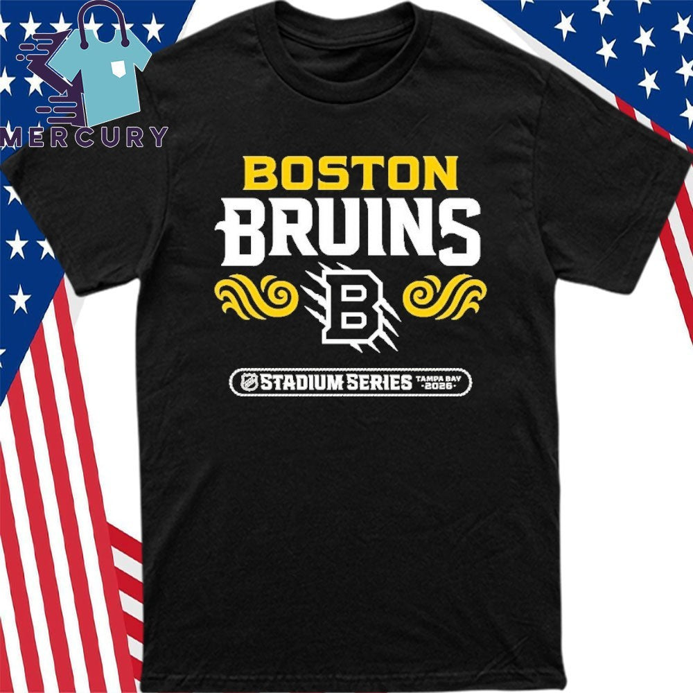 Boston Bruins 2026 NHL Stadium Series Richmond Stacked Shirt