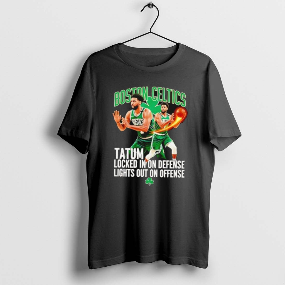 Official Boston Celtics Tatum Locked In On Defense Lights Out On Offense T-Shirts, Hoodie, Sweatshirt | AU01DripNestTees.com