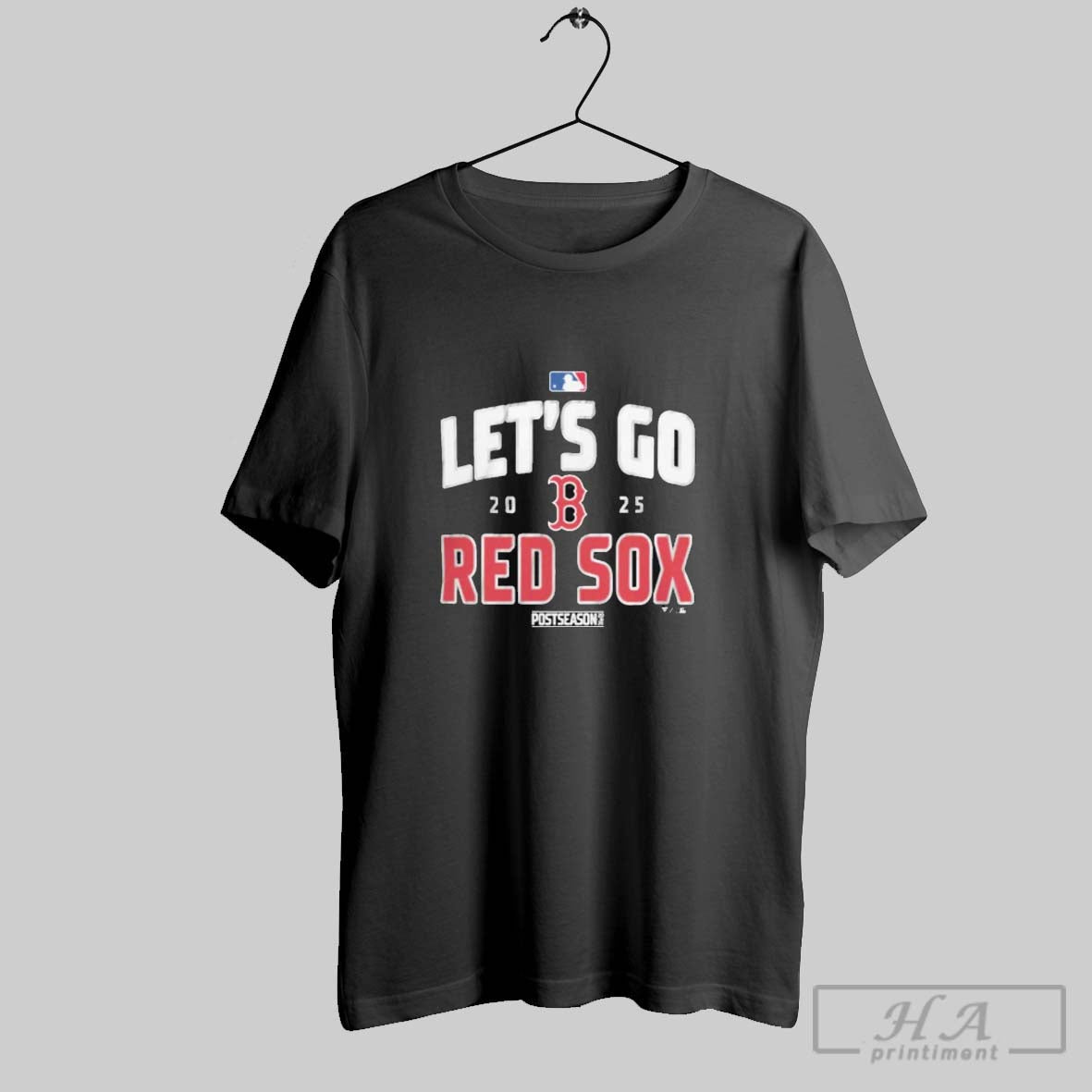 Official Boston Red Sox Baseball 2025 Postseason Lets Go Team
