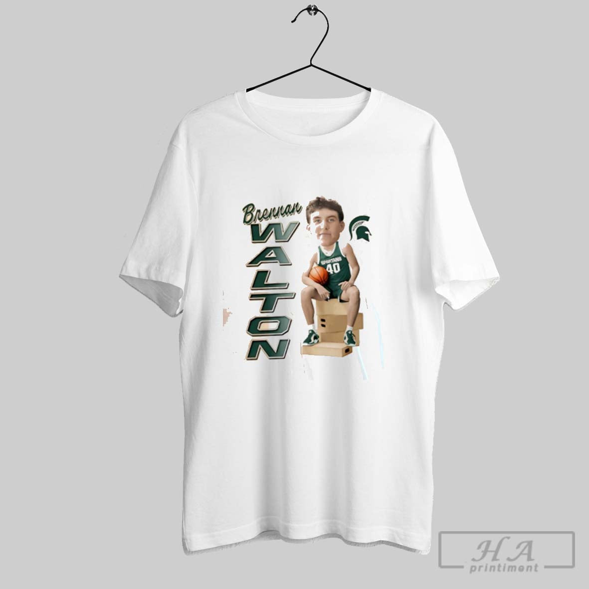 Official Brennan Walton Michigan State Spartans Ncaa Caricature