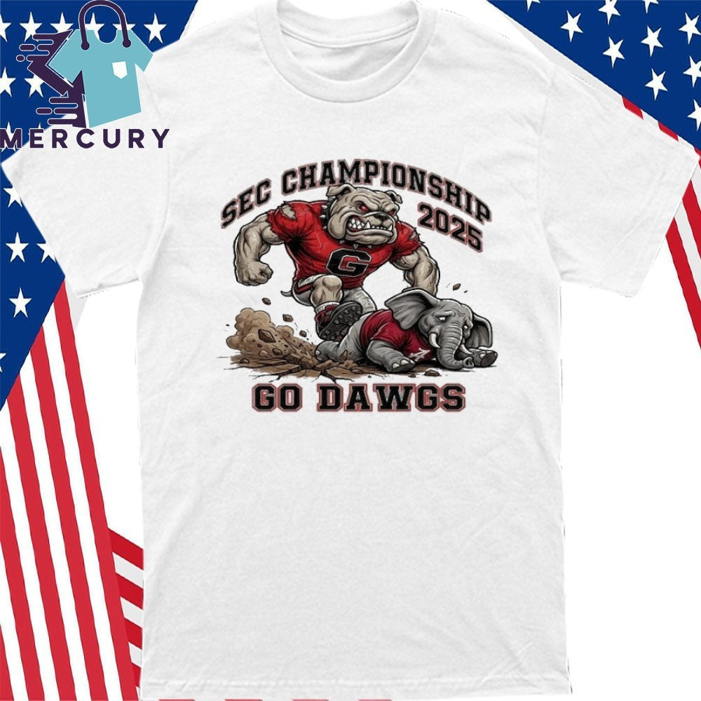 Bulldogs 2025 SEC Champions Go Dawgs Mascot Shirt