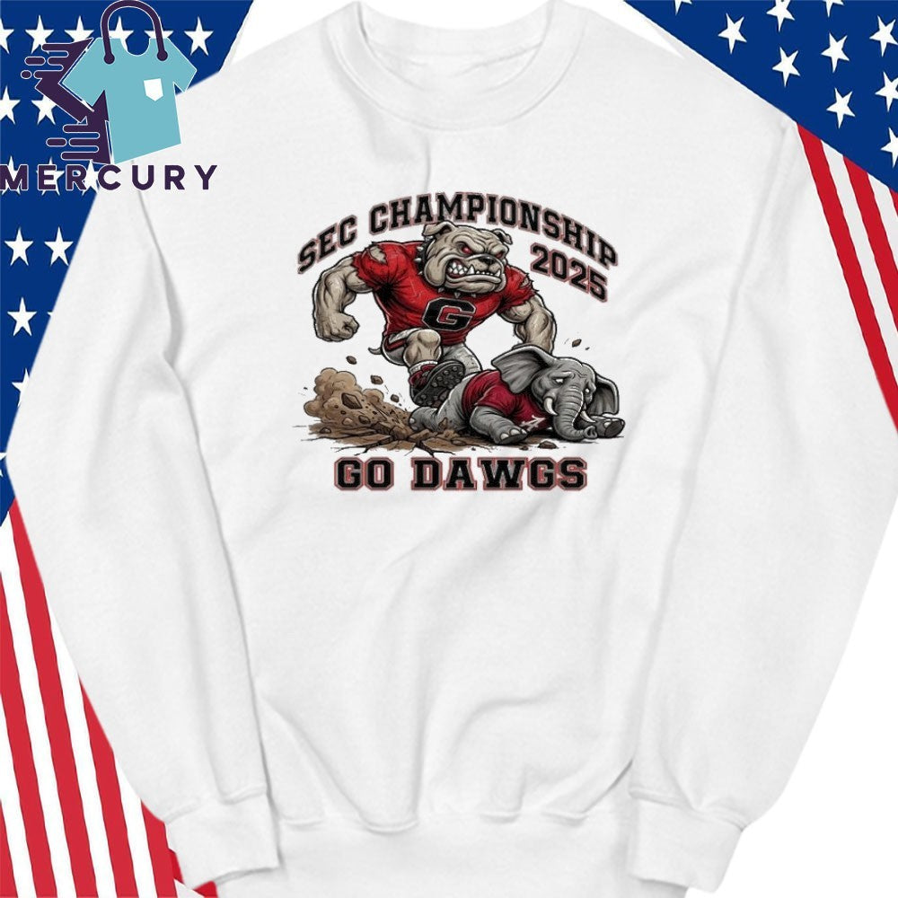Bulldogs 2025 SEC Champions Go Dawgs Mascot Shirt