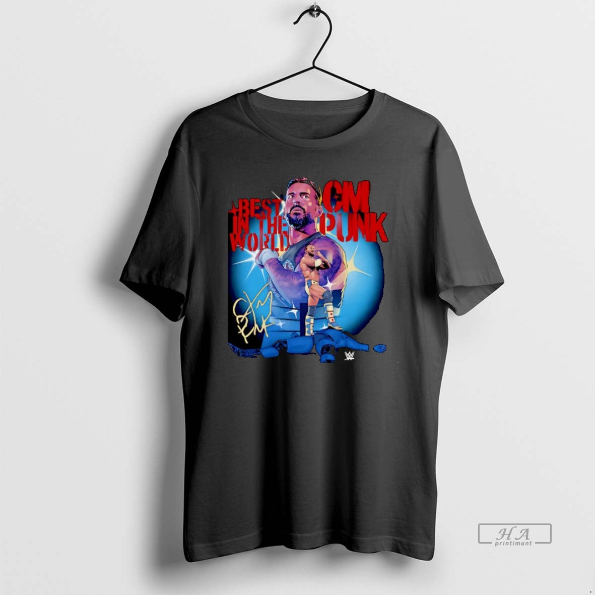 Official Cm Punk Stencil Best In The World Christmas T-Shirts, Hoodie, Sweatshirt | AU01DripNestTees.com
