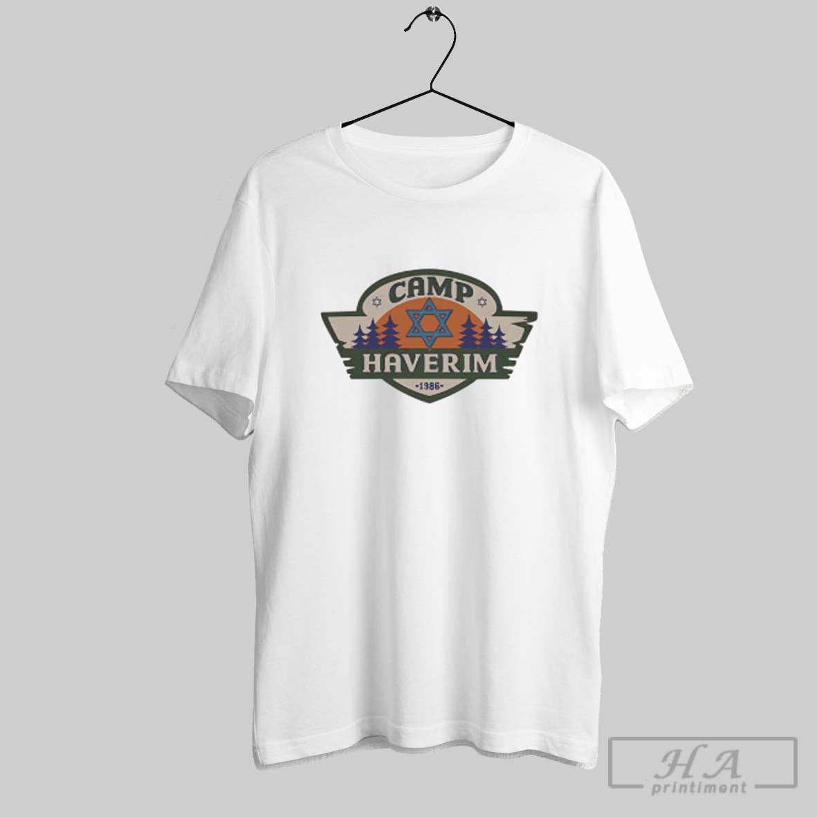 Official Camp Haverim 1986 Logo T Shirt White