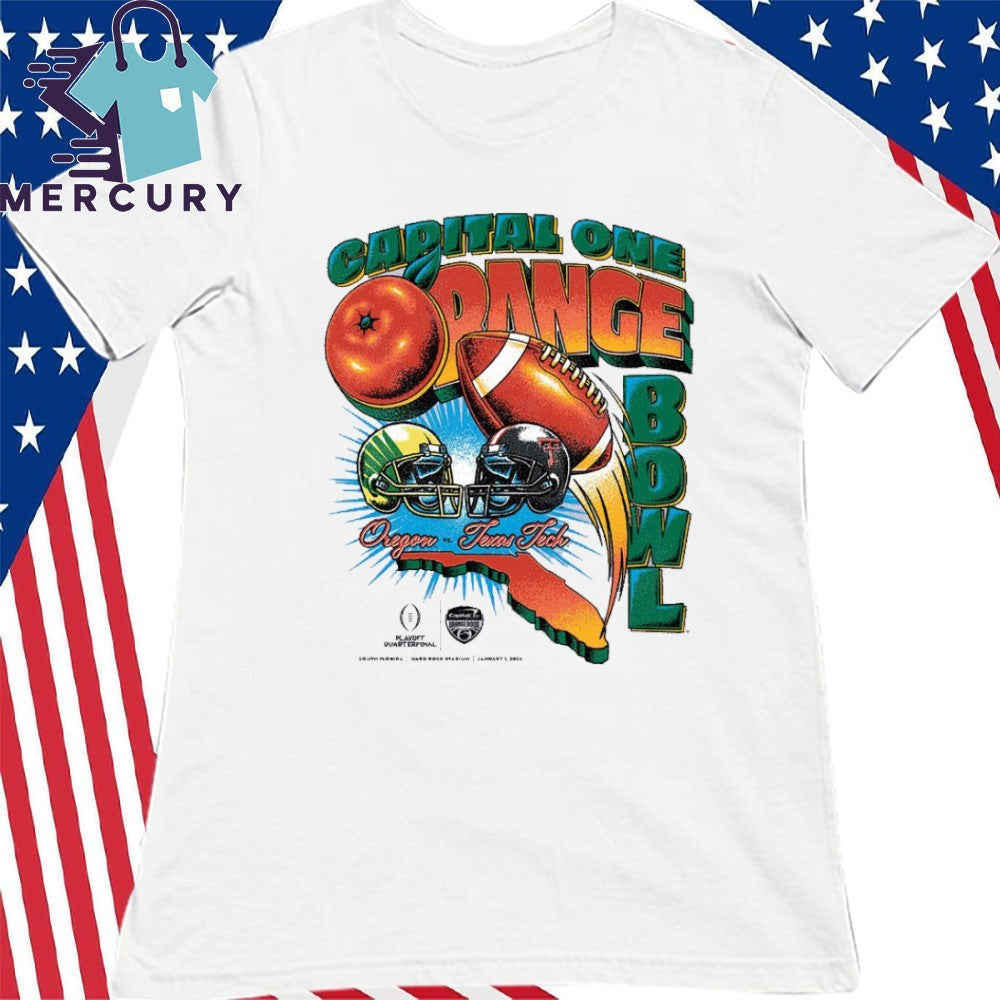 Capital One Orange Bowl 2026 Oregon vs Texas Tech Vintage Matchup Shirt