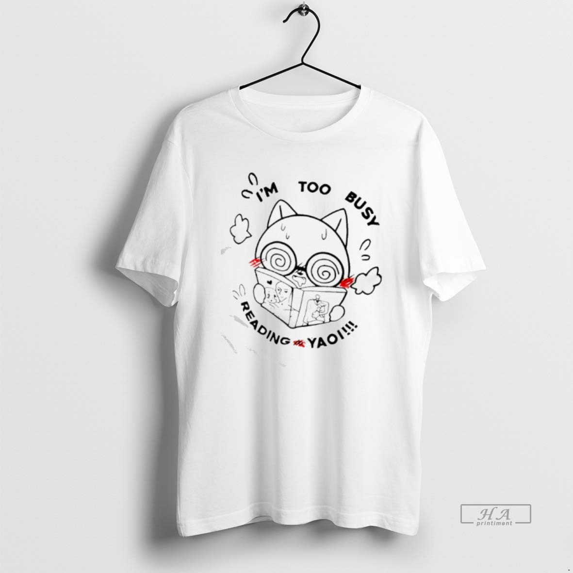 Official Cat Im Too Busy Reading Yaoi T-Shirts, Hoodie, Sweatshirt | AU01DripNestTees.com
