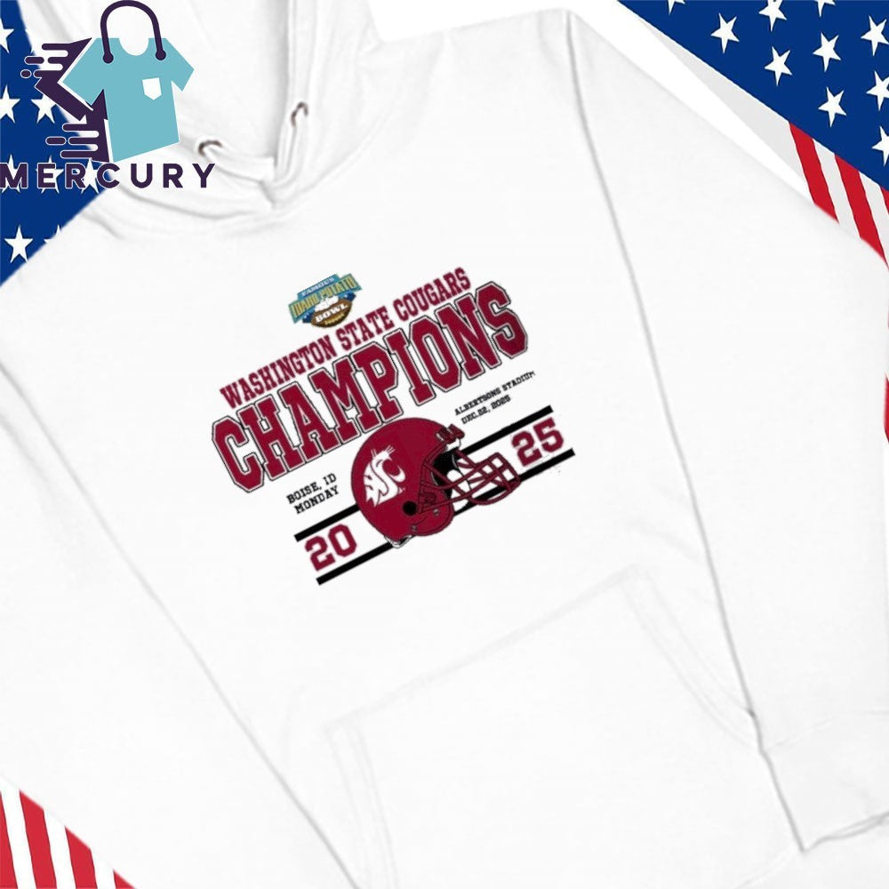 Celebrates 2025 Potato Bowl Champions Washington State Cougars Football The Champions 2025 Famous Idaho Potato Bowl Shirt