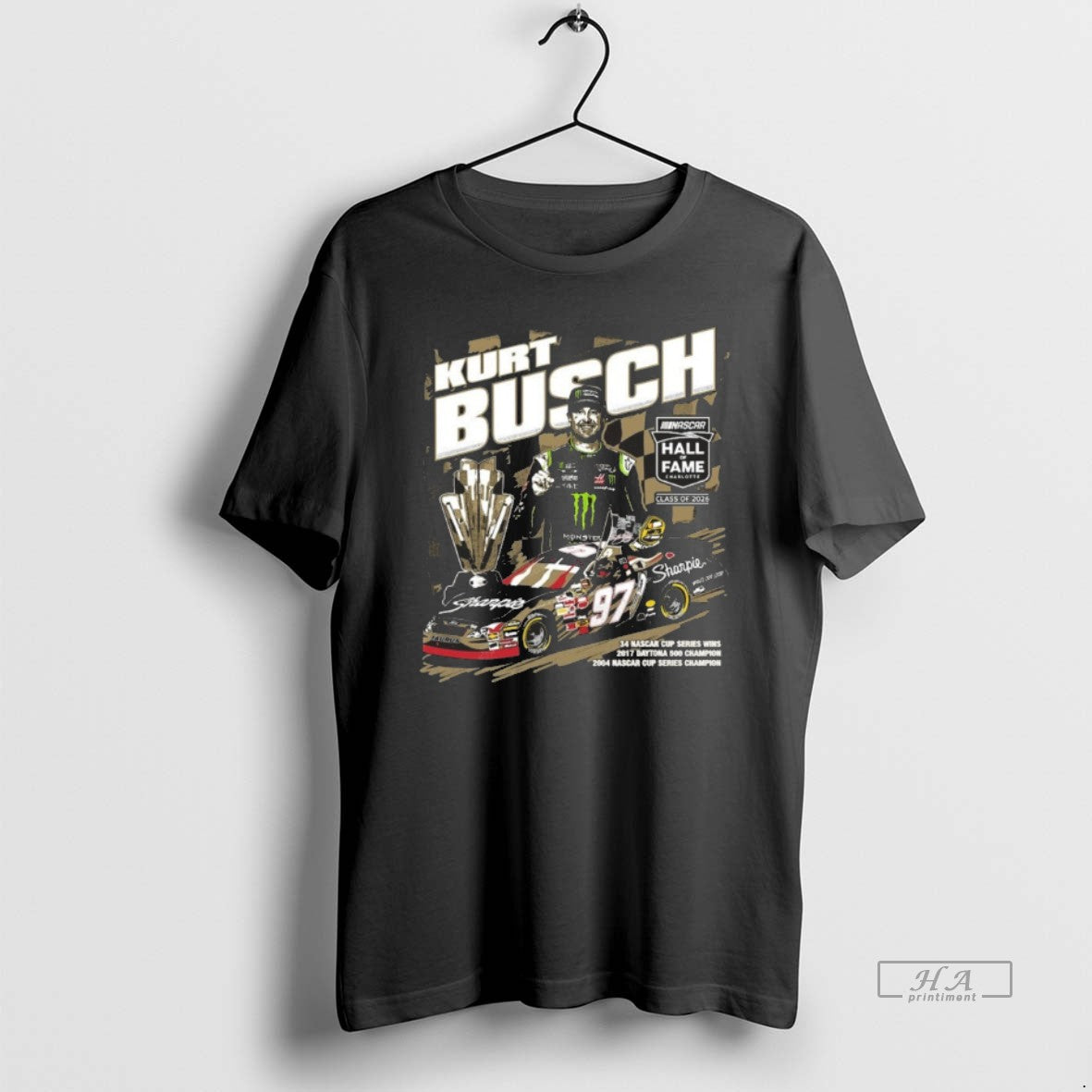 Official Checkered Flag Sports Kurt Busch Nascar 2026 Hall Of Fame T-Shirts, Hoodie, Sweatshirt | AU01DripNestTees.com