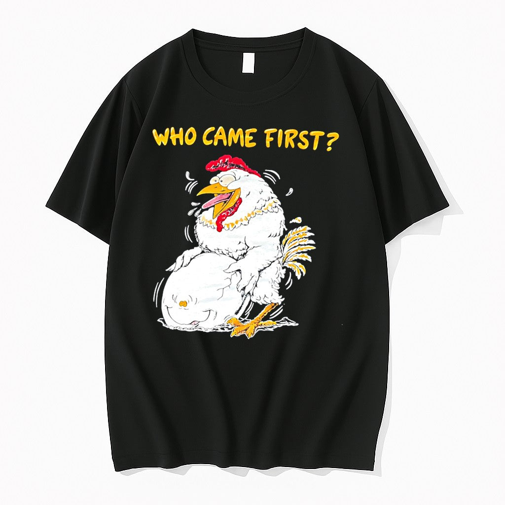Official Chicken And Egg Who Came First Funny Tee T Shirts Jpg